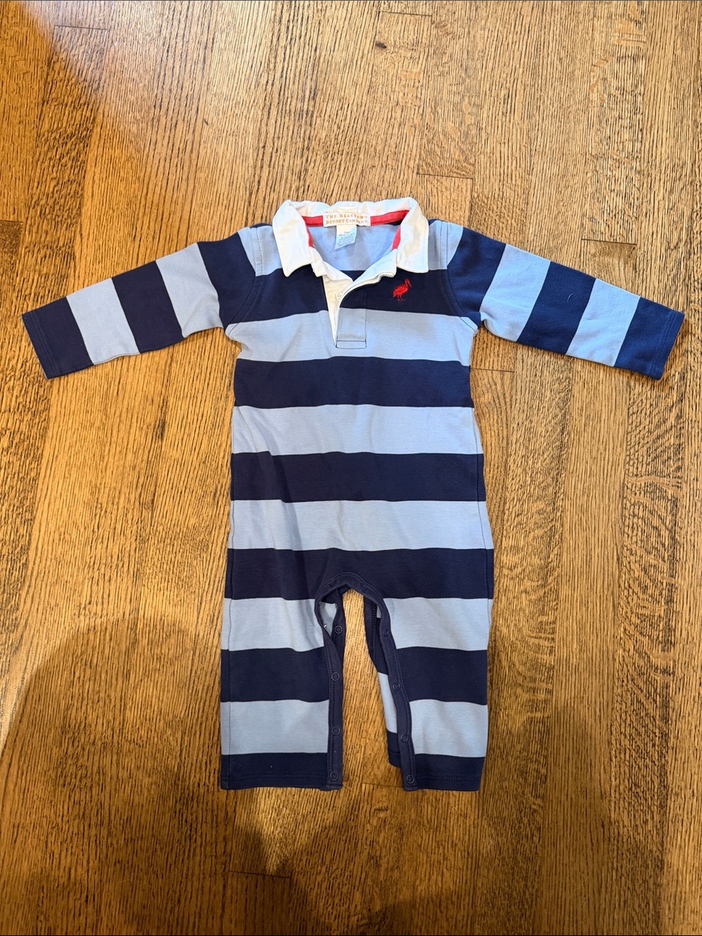 Beaufort Bonnet Navy & Light Blue Striped Rugby Footie